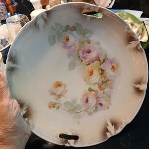 Vintage Floral Decorative Plate